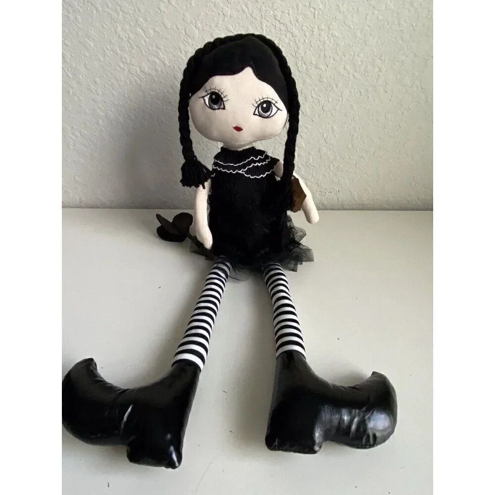 Wednesday Addams Halloween Shelf‎ Sitter Doll Halloween Decoration NEW